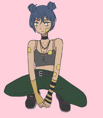 Full body flat colored